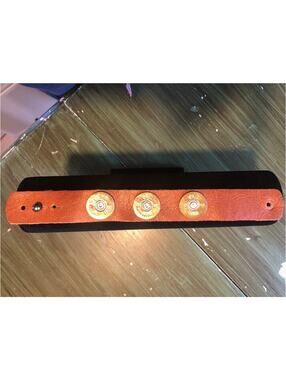 Unbranded EUC Leather Bracelet with 12-Gauge Bullet Shells